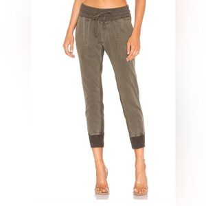 James Perse Contrast Sweatpants in Army Green Pigment James Perse Size 0